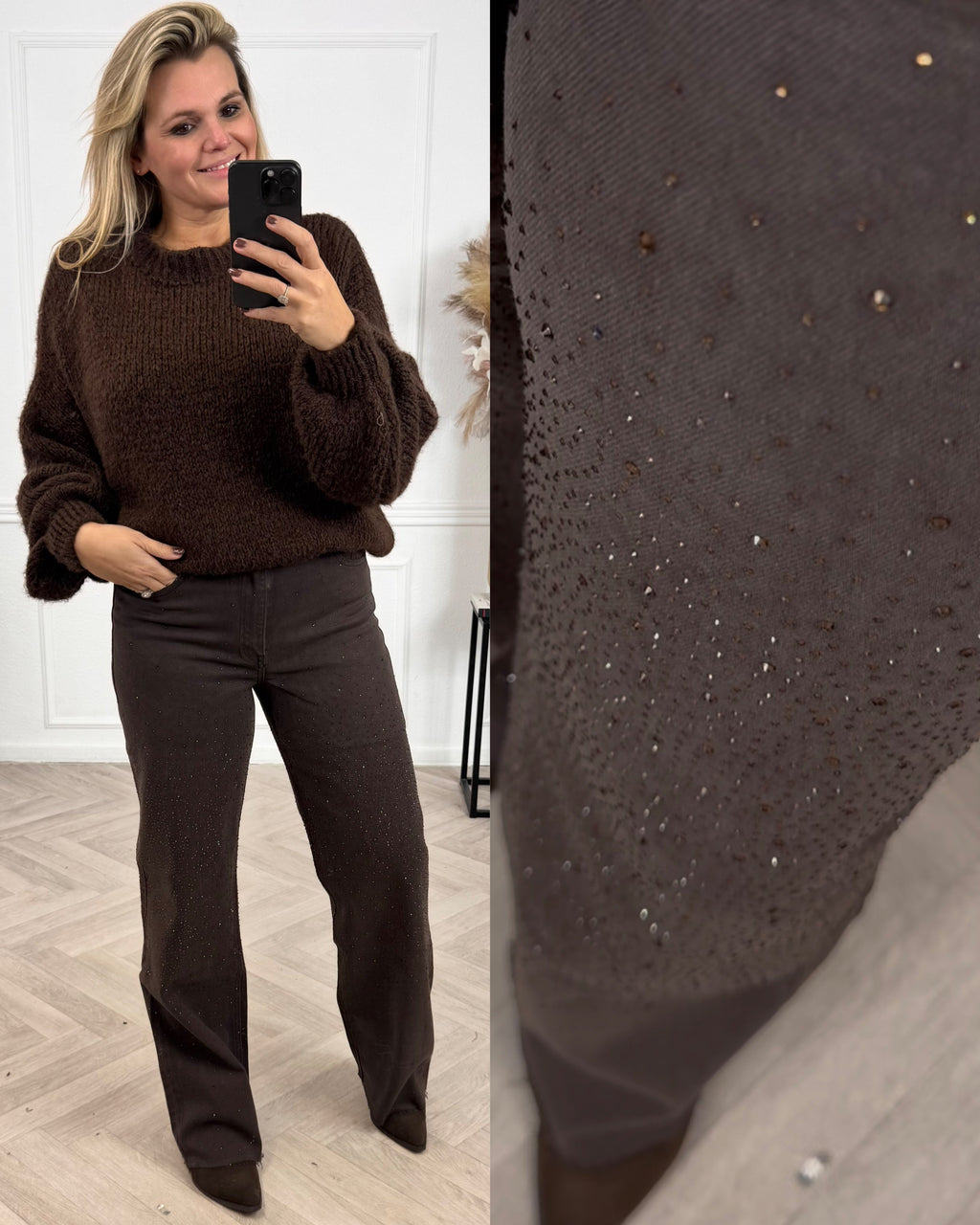 Roxy Glitter Jeans - Brown