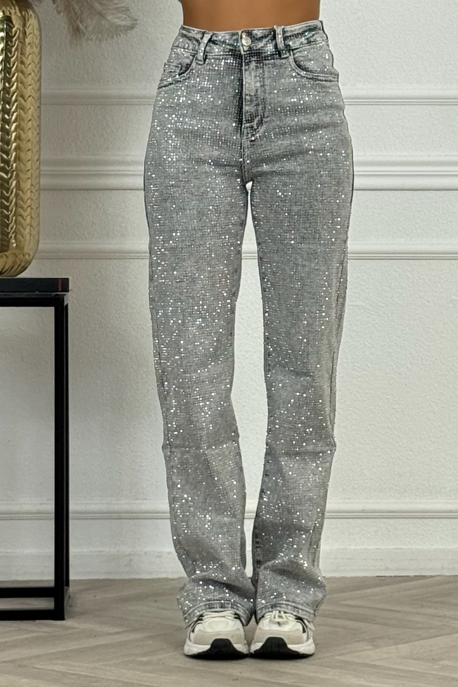 Super Glitter Jeans - Grey