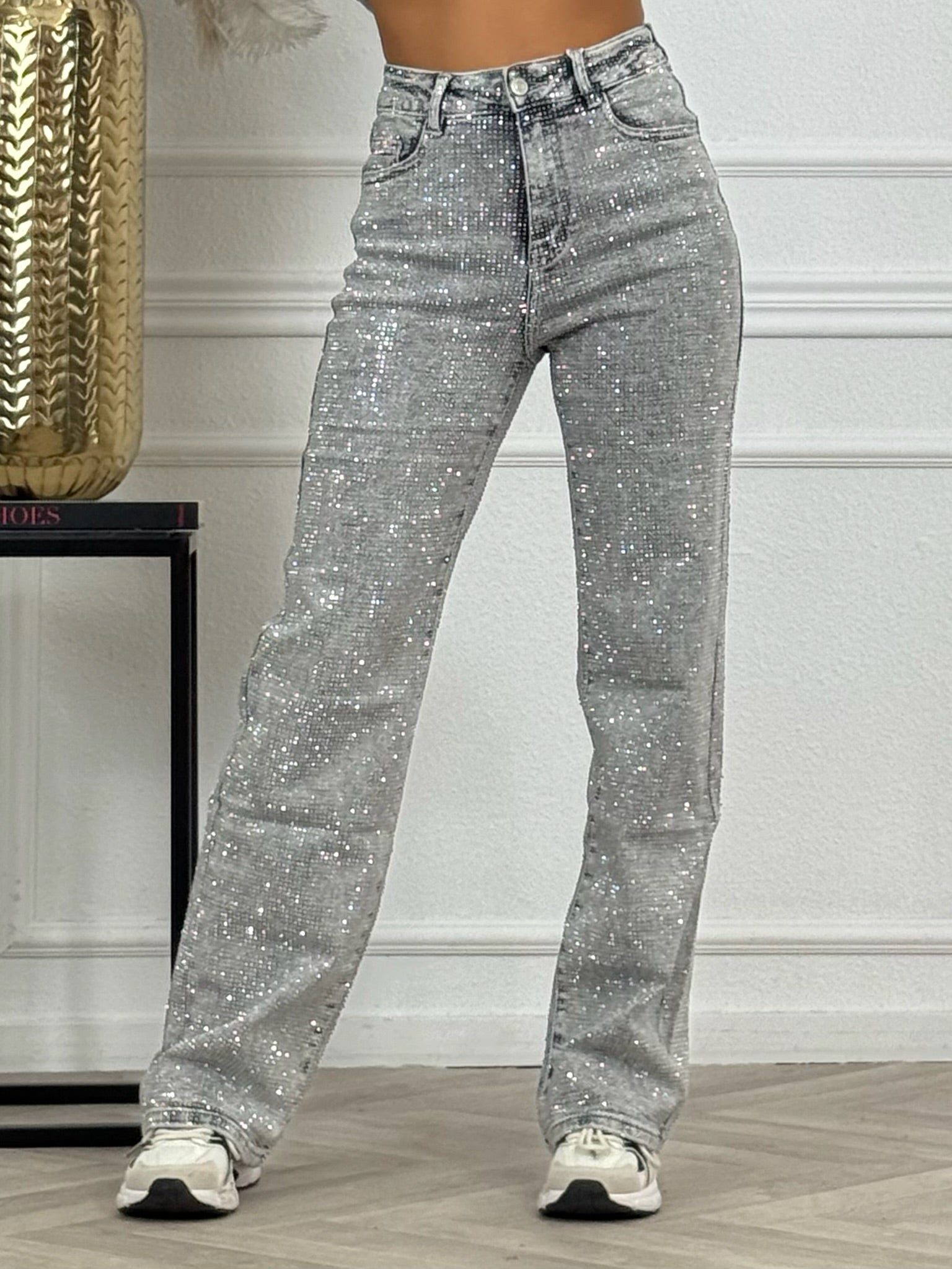Super Glitter Jeans - Grey
