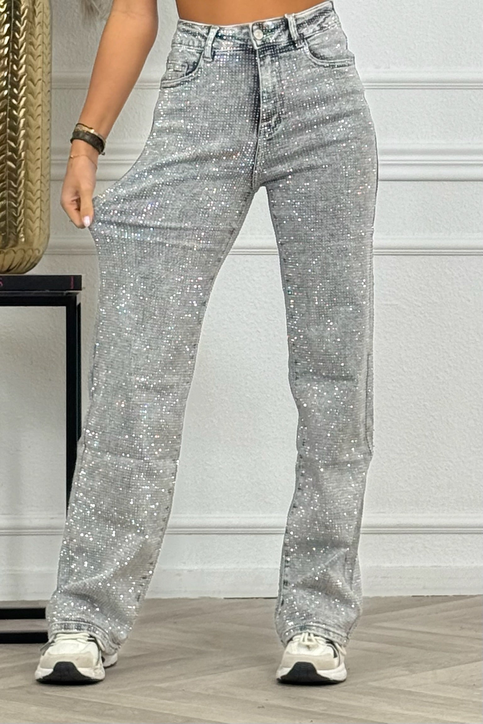 Super Glitter Jeans - Grey
