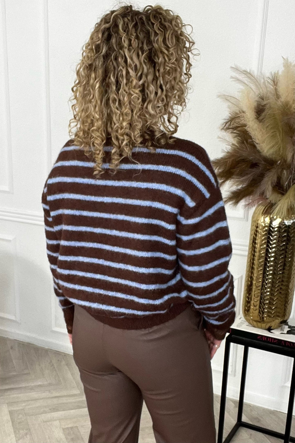 Violette Striped Sweater - Brown/Blue