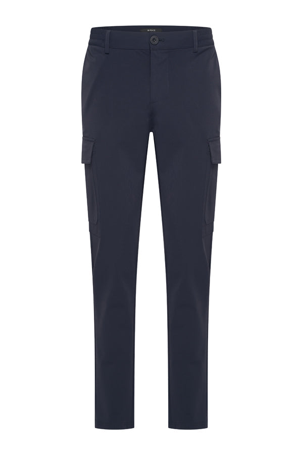 Men Trousers Straight Cargo - Dark Blue