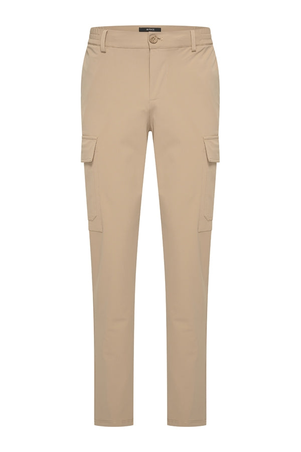 Men Trousers Straight Cargo - Latte