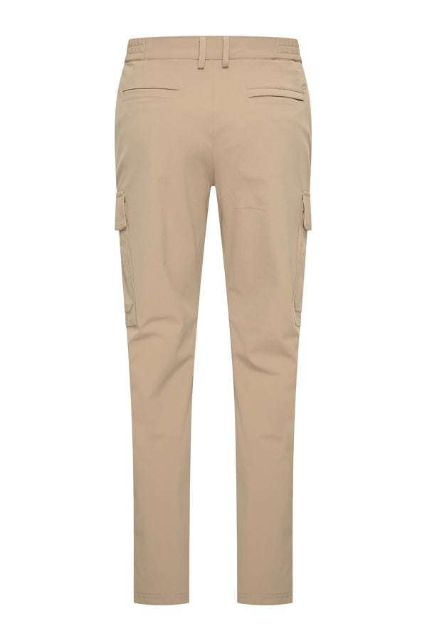 Men Trousers Straight Cargo - Latte