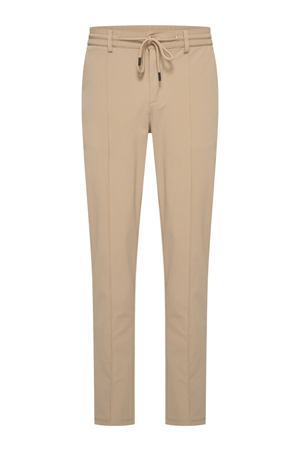 Men Trousers Pintuck Seam - Latte