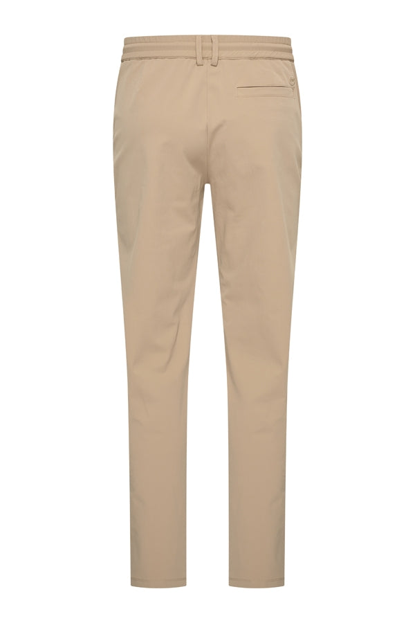 Men Trousers Pintuck Seam - Latte