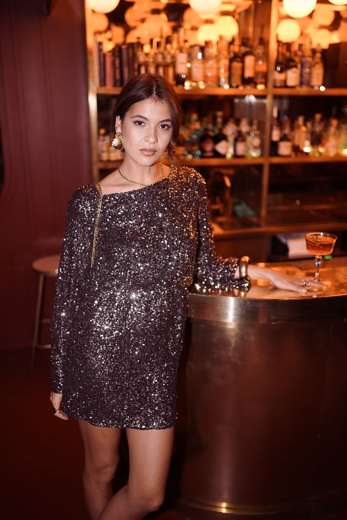 Celeste Sequin Dress - Silver
